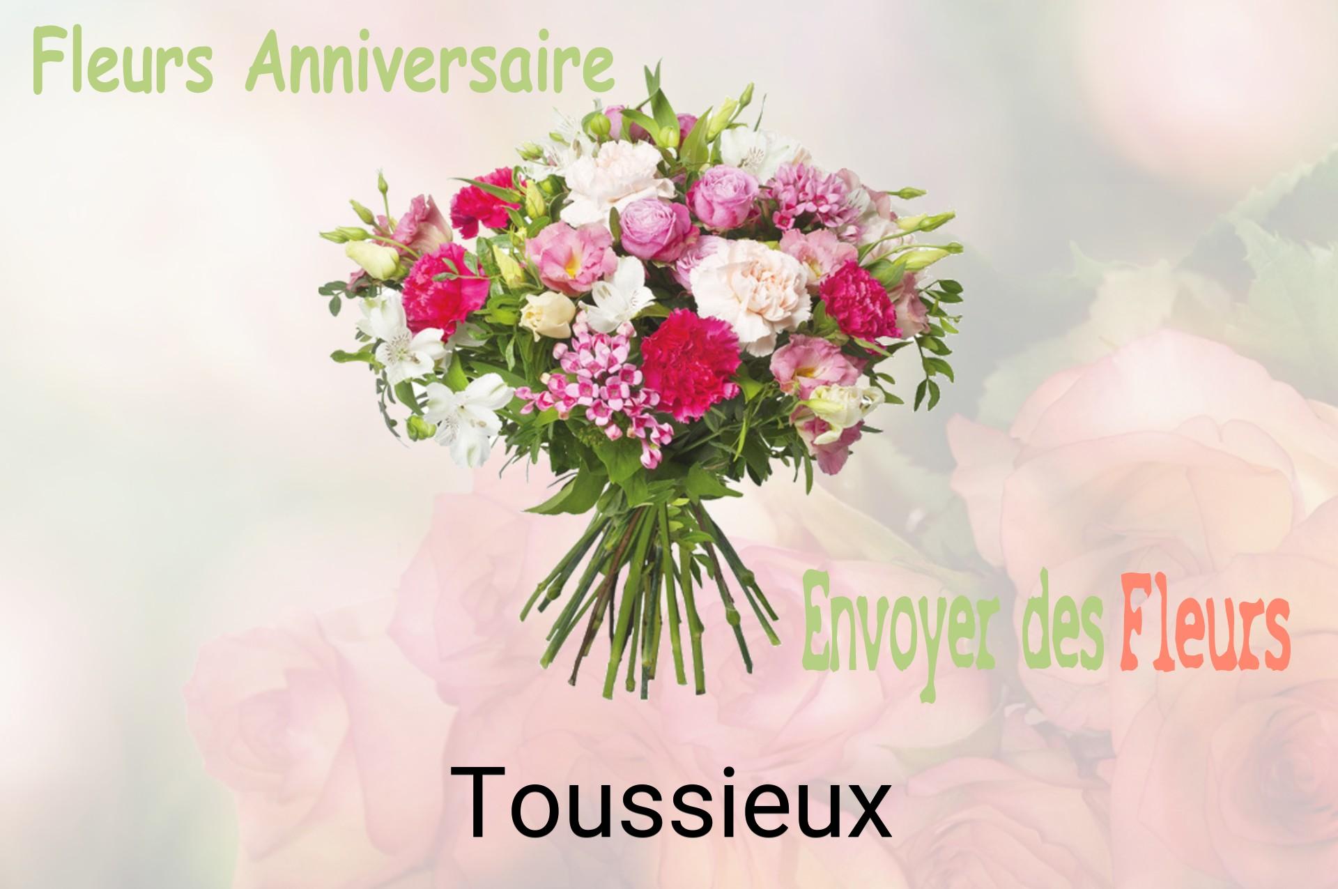 Bouquet de fleurs d’anniversaire livré à Toussieux