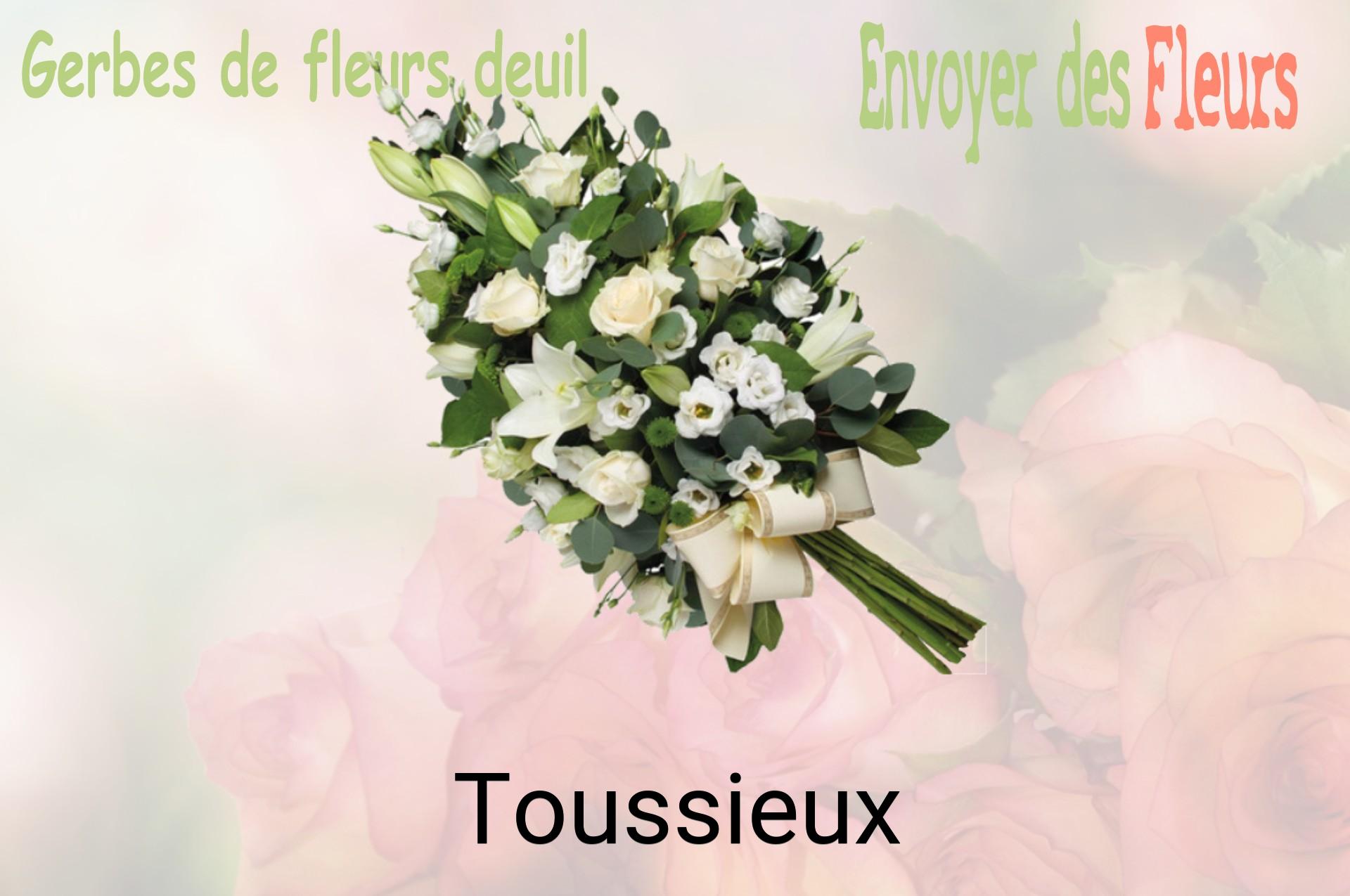 Gerbe de fleurs de deuil livrée à Toussieux